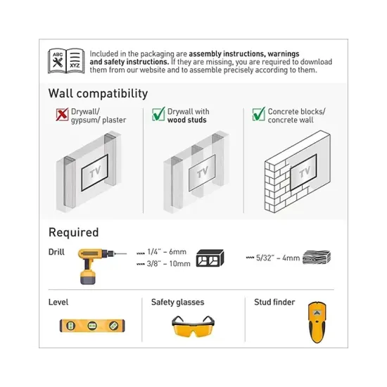E202+.B LCD TV zidni nosač do 43 inča