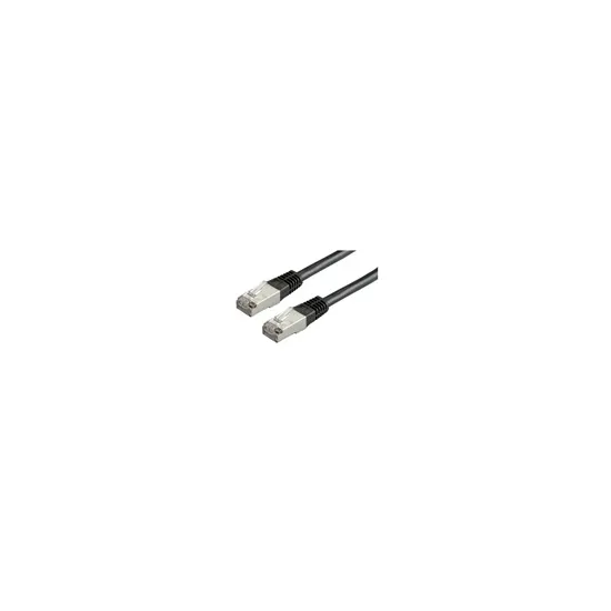 ROLINE Cat.6 (Class E) FTP kabl, S/FTP (PiMF), PoE, 0,3m crni