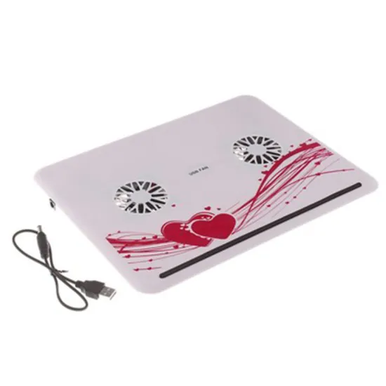 Postolje i hladnjak za laptop do 14 inča crveno-belo