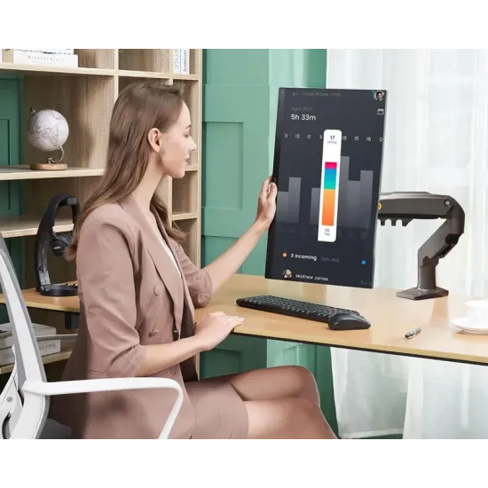 F80 stoni nosač za monitor mat crni 17-30 inča