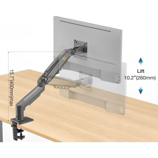 F80 stoni nosač za monitor mat crni 17-30 inča