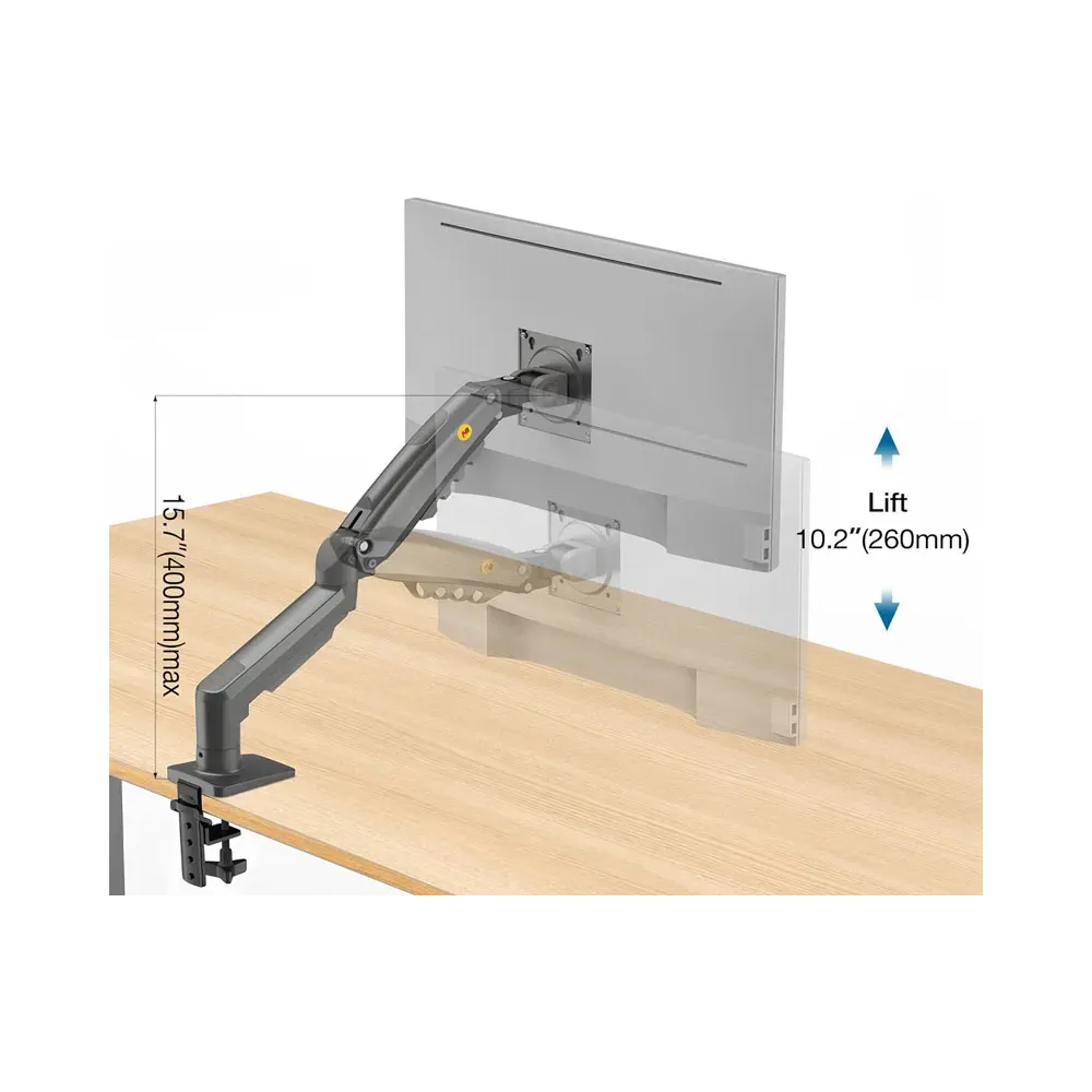 F80 stoni nosač za monitor mat crni 17-30 inča