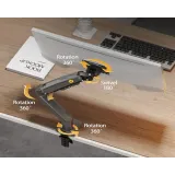 F80 stoni nosač za monitor mat crni 17-30 inča