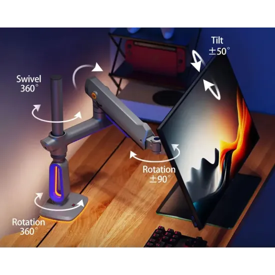 G80 Gaming stoni nosač za monitor mat crni