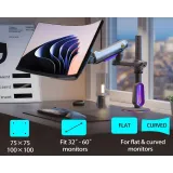 G80 Gaming stoni nosač za monitor mat crni