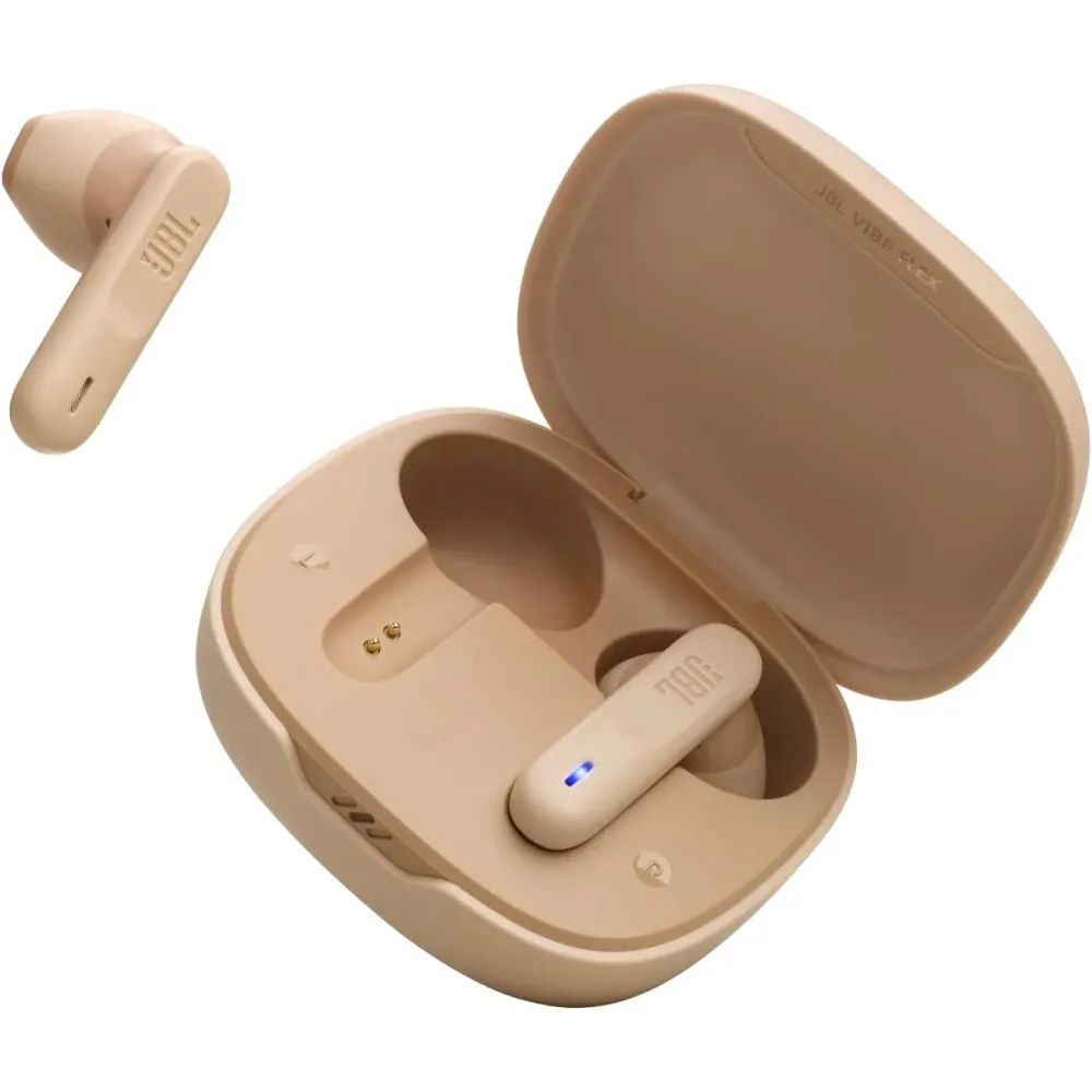 JBL Vibe Flex True Wireless Earbuds – Bluetooth Earphones with Deep Bass Sound(Beige)