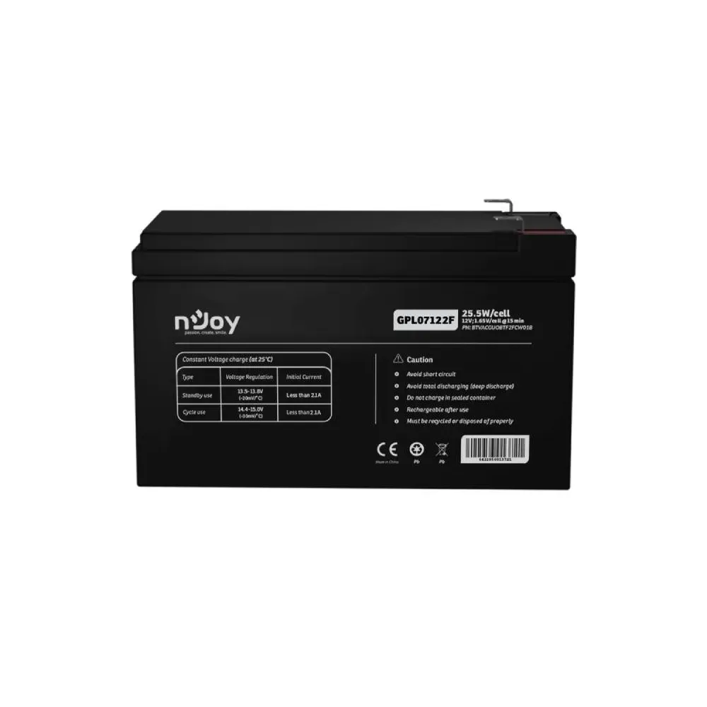 GPL07122F baterija za UPS 12V 7Ah (BTVACGUOBTF2FCW01B)