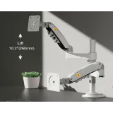 H180 stoni nosač za dva monitora beli 17-27 inča