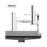H180 stoni nosač za dva monitora beli 17-27 inča
