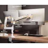 H180 stoni nosač za dva monitora beli 17-27 inča