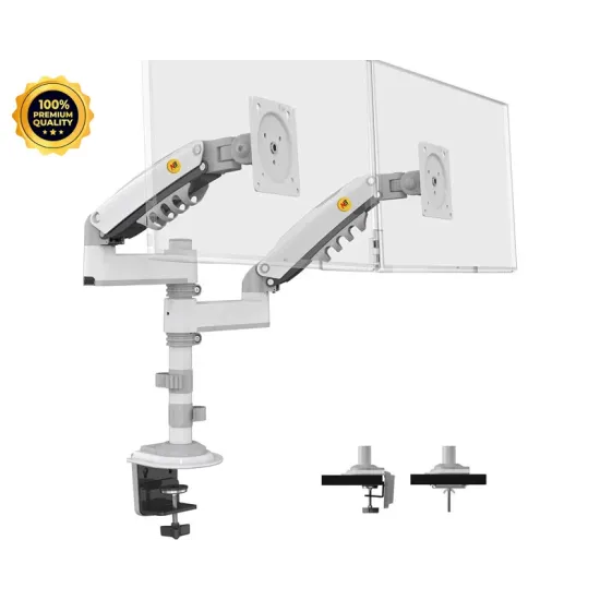 H180 stoni nosač za dva monitora beli 17-27 inča