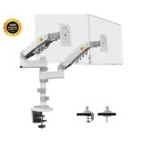 H180 stoni nosač za dva monitora beli 17-27 inča