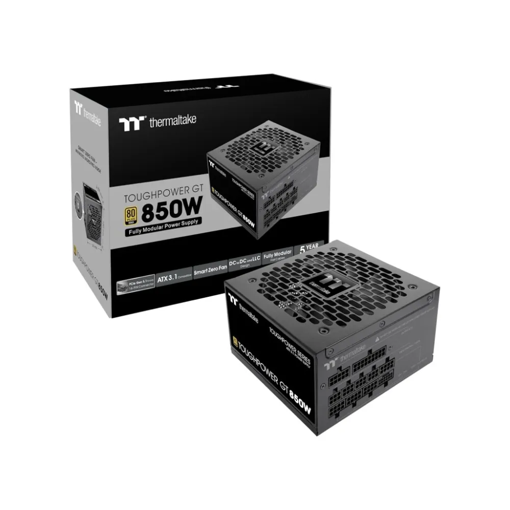 THERMALTAKE PSU Toughpower GT 850W 80 PLUS GOLD, ATX 3.1, fully modular, PCIe 12V-2x6 (12+4 pin)