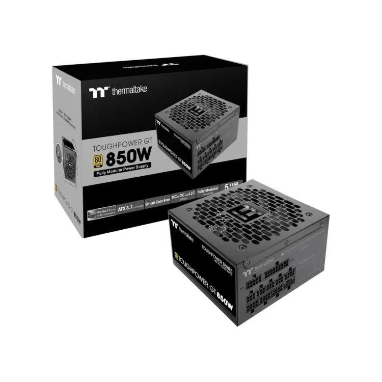THERMALTAKE PSU Toughpower GT 850W 80 PLUS GOLD, ATX 3.1, fully modular, PCIe 12V-2x6 (12+4 pin)