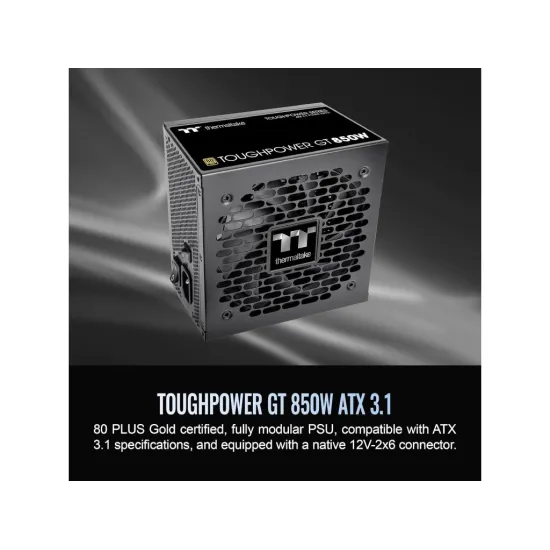 THERMALTAKE PSU Toughpower GT 850W 80 PLUS GOLD, ATX 3.1, fully modular, PCIe 12V-2x6 (12+4 pin)