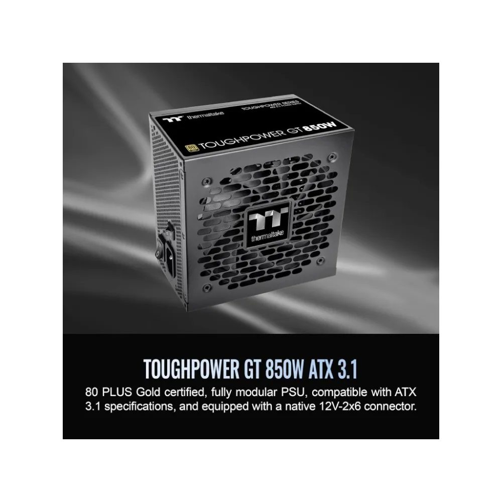 THERMALTAKE PSU Toughpower GT 850W 80 PLUS GOLD, ATX 3.1, fully modular, PCIe 12V-2x6 (12+4 pin)