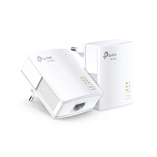 TP-LINK TL-PA7017 KIT AV1000 Powerline Starter Kit, Gigabit Port, 1000Mbps Powerline, Twin Pack