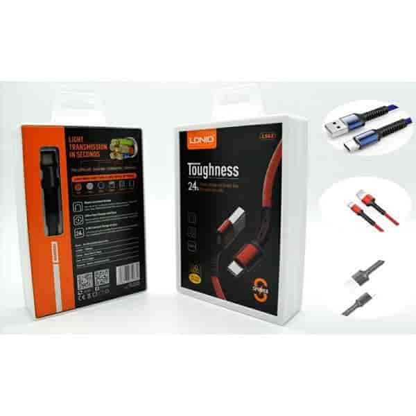 LDNIO LS63 2.4 A MAX, 1 m TIP C CRVENI