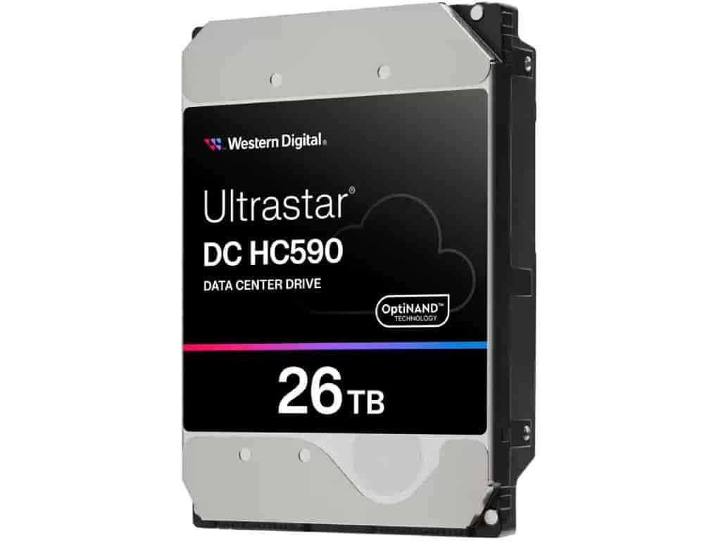 WD 26TB Ultrastar DC HC590 Data Center HDD, 7200 RPM, Up to 302MB/s, 512MB cache, SATA, CMR