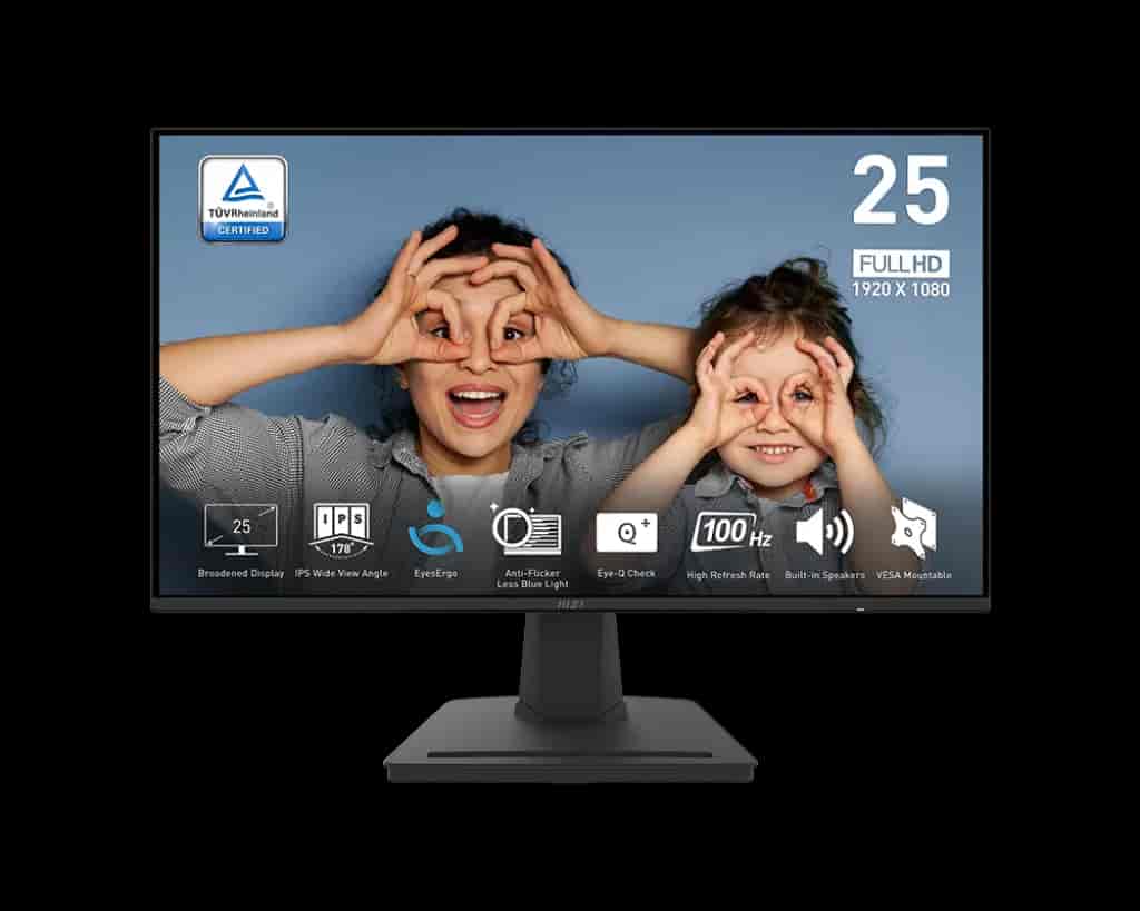 MSI PRO Monitor 24.5" MP252 FHD IPS 100Hz
