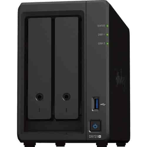 Synology NAS DiskStation DS723+ Tower 2-bays 3.5&#34; SATA HDD/SSD 2xm.2