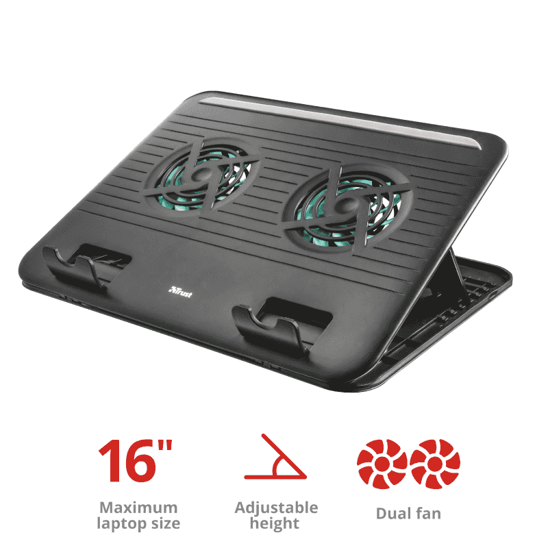 TRUST Cyclone Laptop Cooling Stand for laptops up to 16&#34