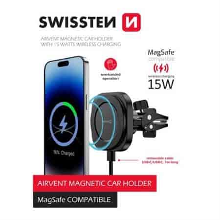 Magstick Car Holder With Wireless Charger 15W / 7,5W (MagSafe compatibile)