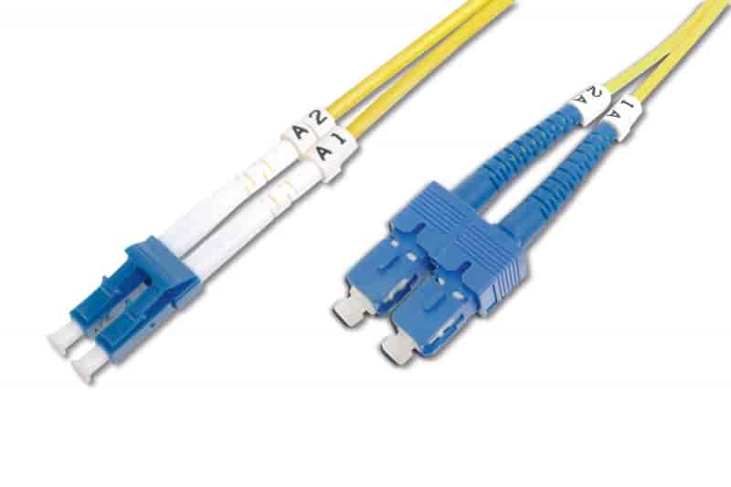 Fiber Optic Singlemode Patch kabl, duplex, LC to SC SM OS2 09/125 µ, 3 m