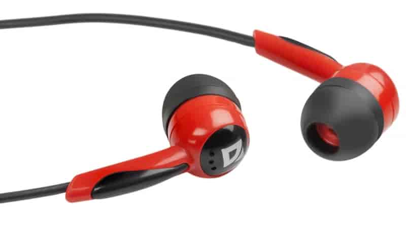 Slušalice Basic 604, In-ear headphones, black + red