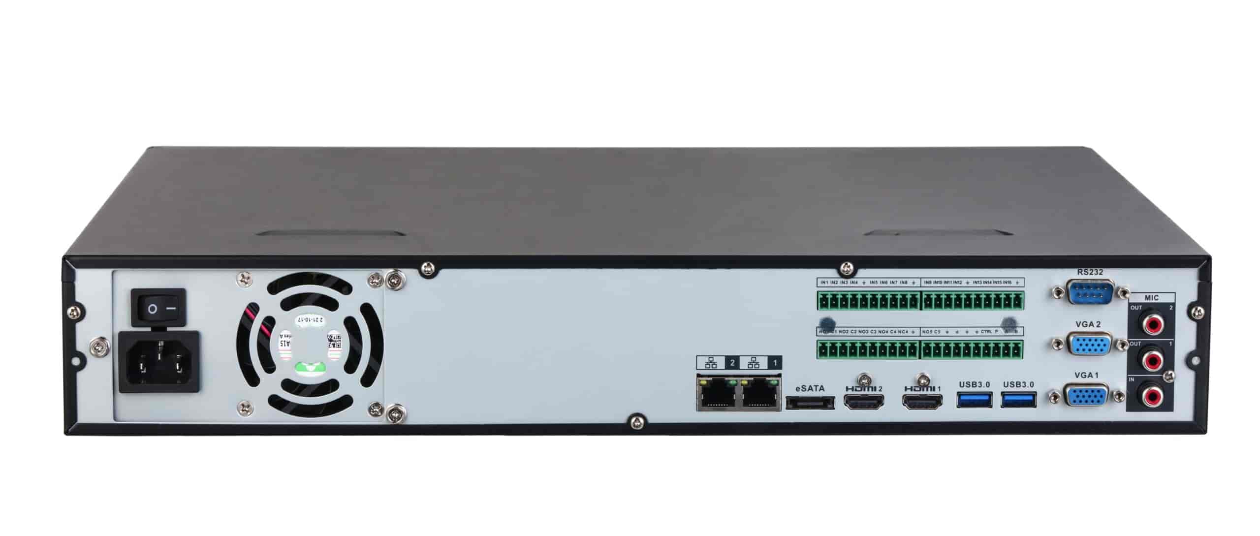 Dahua NVR 64 kanala NVR5464-EI 1080P, 30FPS, do 32MP, 2 x HDMI, 2 x VGA, 4 x SATA do 20TB, audio, alarm, 230VAC