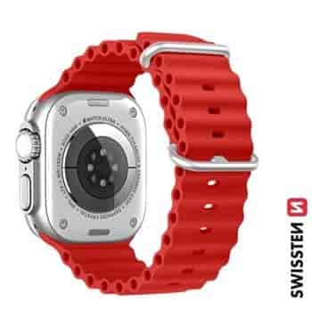 Silicone band for Apple watch, marine straps, red (42, 44, 45, 49) mm