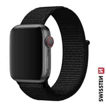 Nylon band for Apple watch, black (42, 44, 45, 49) mm