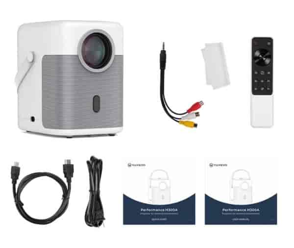 Projektor H300A, FHD,220 ANSI,BT 5.1,Wifi 6,Android 9.0 1G + 8G,Speaker 5W,HDMI,AV,USB