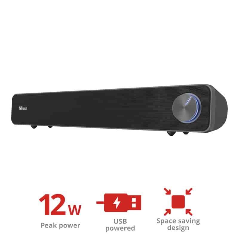 Trust Arys PC Soundbar 12 Watt (6W RMS) output power, USB