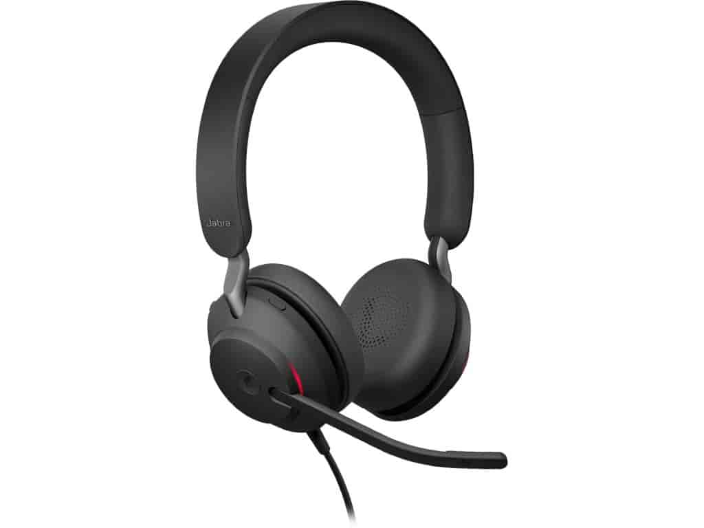 JABRA Evolve2 40 SE USB-C MS Stereo Wired On-Ear Headset, Noise Isolation, 3 microphones