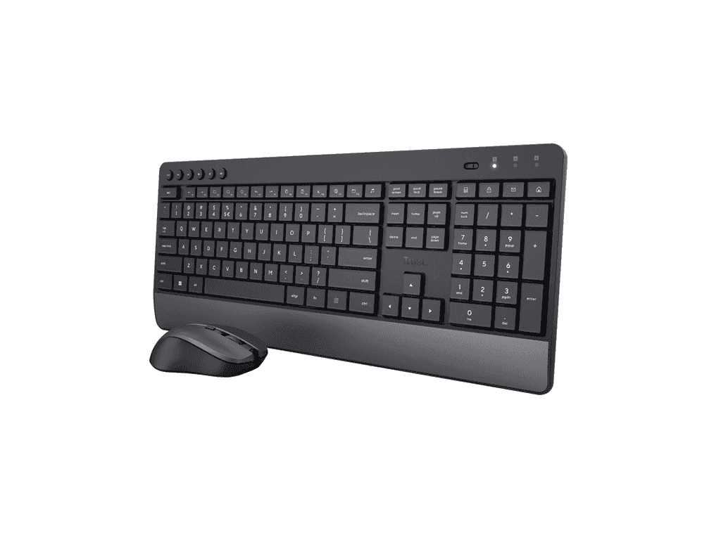 TRUST Trezo Comfort Wireless Keyboard & Mouse Set, US Layout