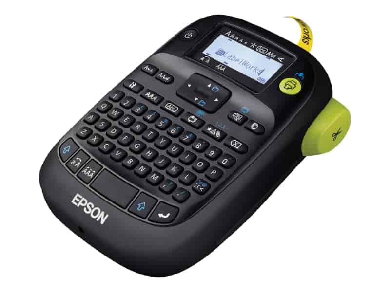LabelWorks LW-K400 Label Printer, 180dpi print resolution, Print speeds of up to 6mm/sec, Backlight LCD Panel, Store up to 50 custom labels, Cost-effective tape cartridges yield, Tape width: 6, 9, 12, 18mm