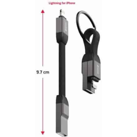 Kabl Magnetic keychain USB-A/ Lightning 9.7cm