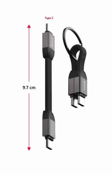 Kabl Magnetic keychain USB-C / USB-C 9.7cm