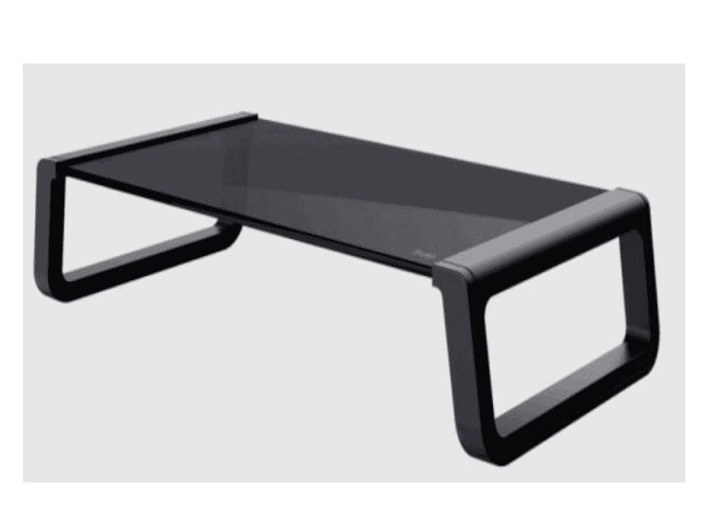 Postolje za monitor TRUST MONTA Tempered glass monitor - Black, D:225 mm, W: 415 mm, H: 98 mm