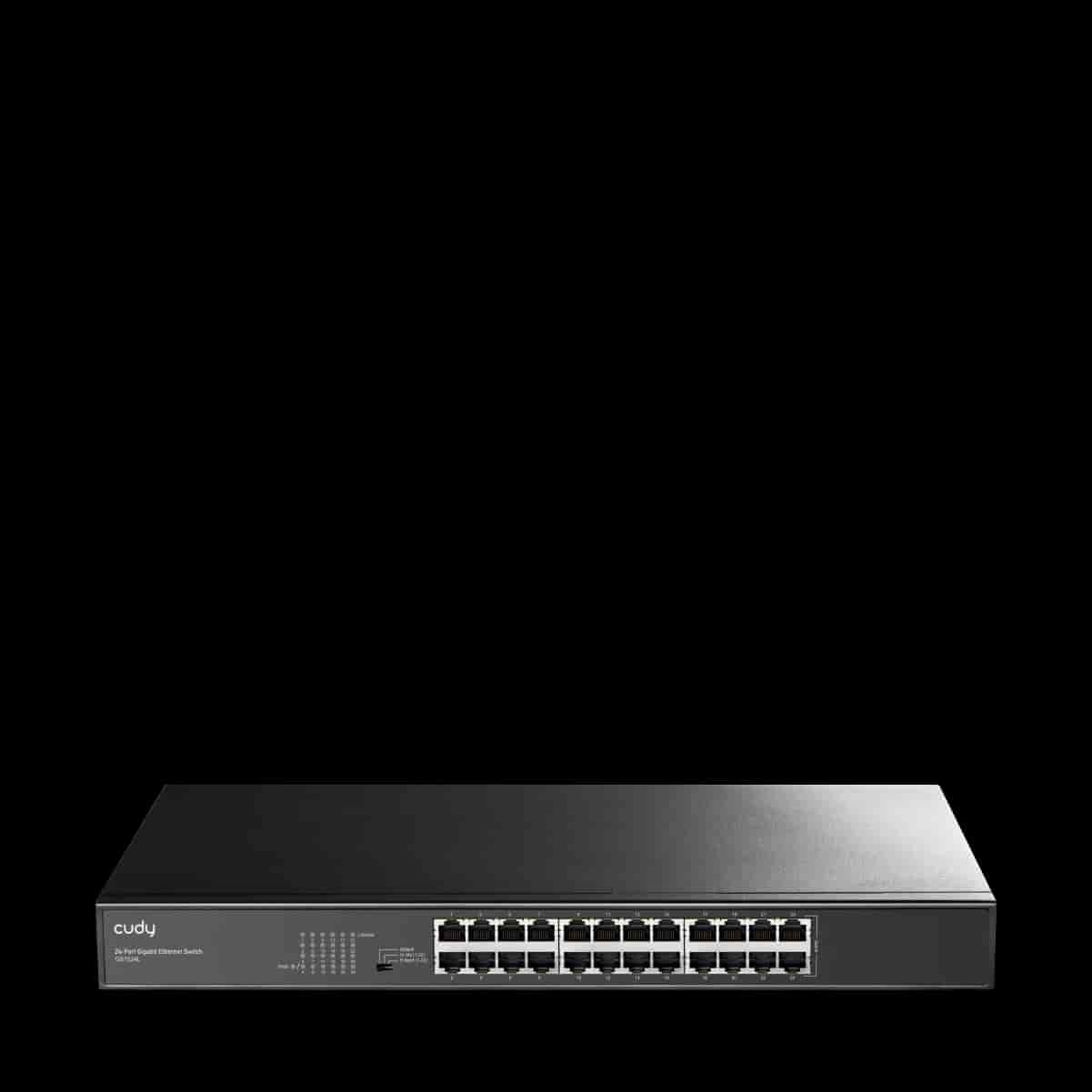 CUDY Switch GS1024L 24-Port Gigabit Metal 19&#34; Rackmount