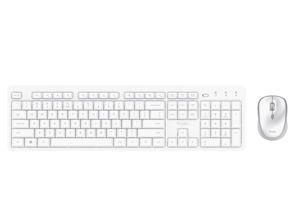 TRUST Ody II Silent Wireless Keyboard & Mouse set optical white US
