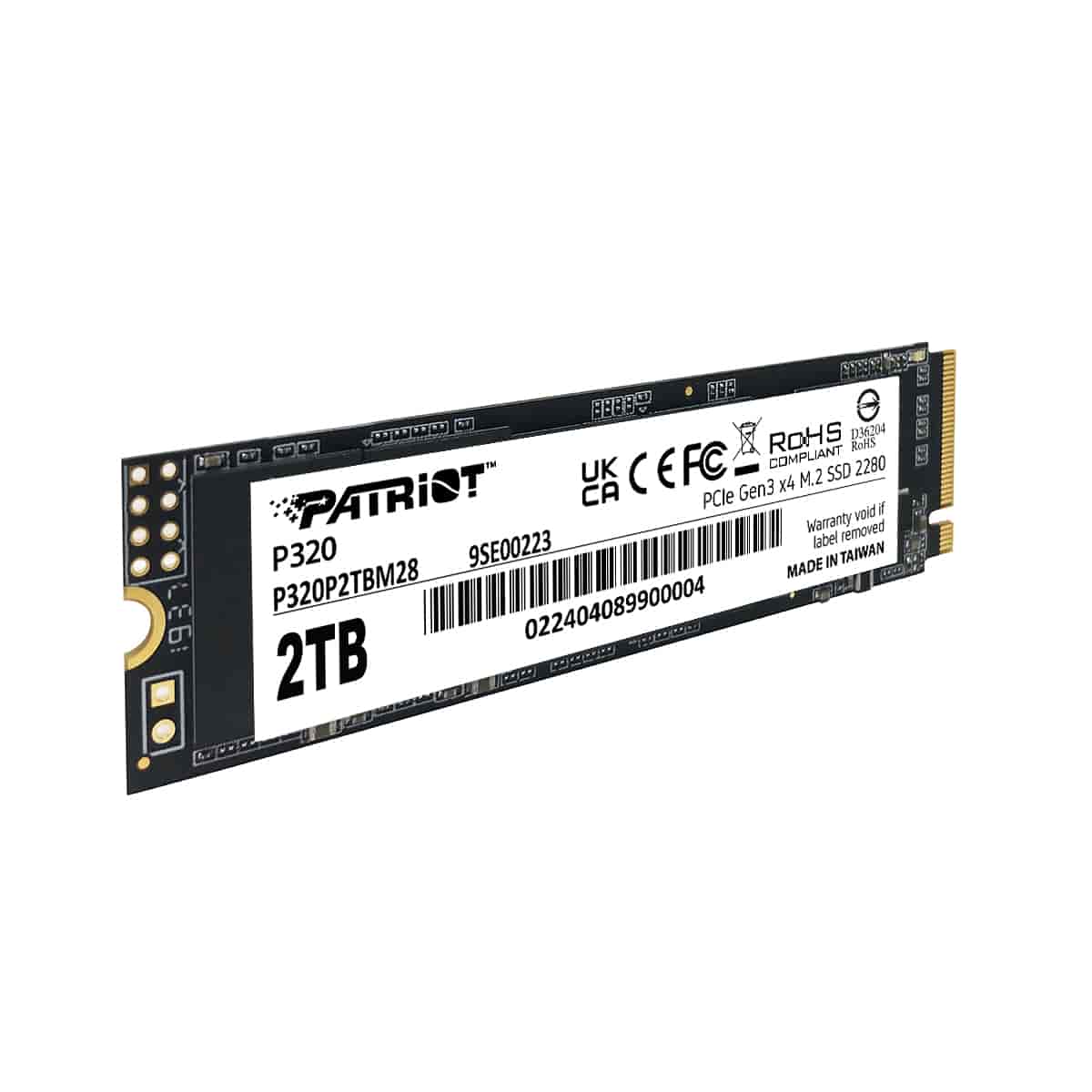 Patriot SSD 128GB M.2 NVME PCIe P320 (r/w: 1600/1000 MBs)