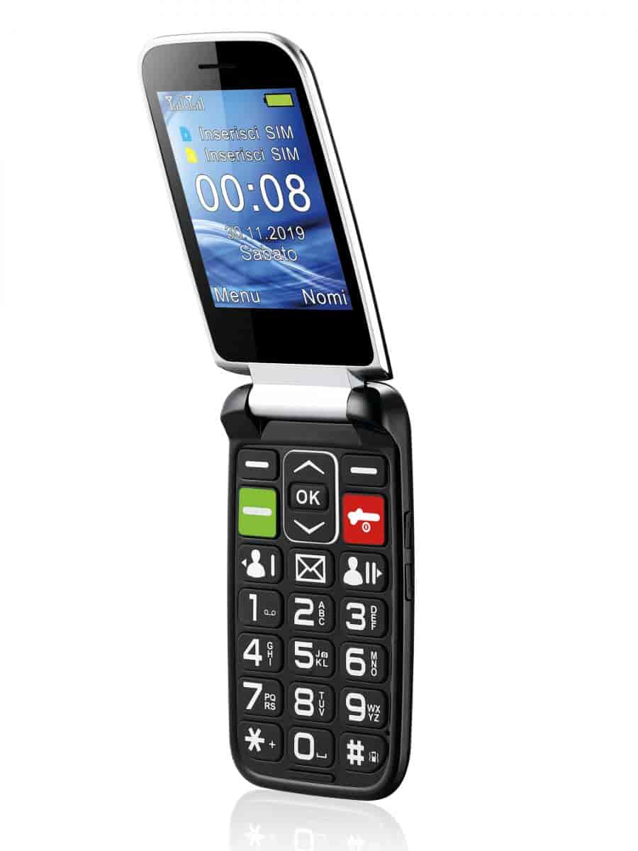 MeanIT Mobilni telefon SENIOR Flip Max-Crni