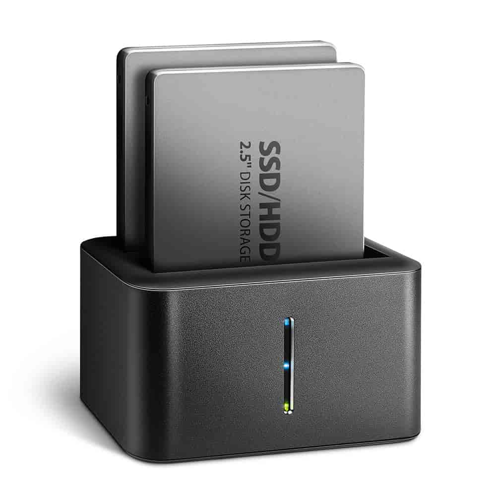Axagon Dock 2x2.5&#34;, USB 3.2, metal, disk cloning