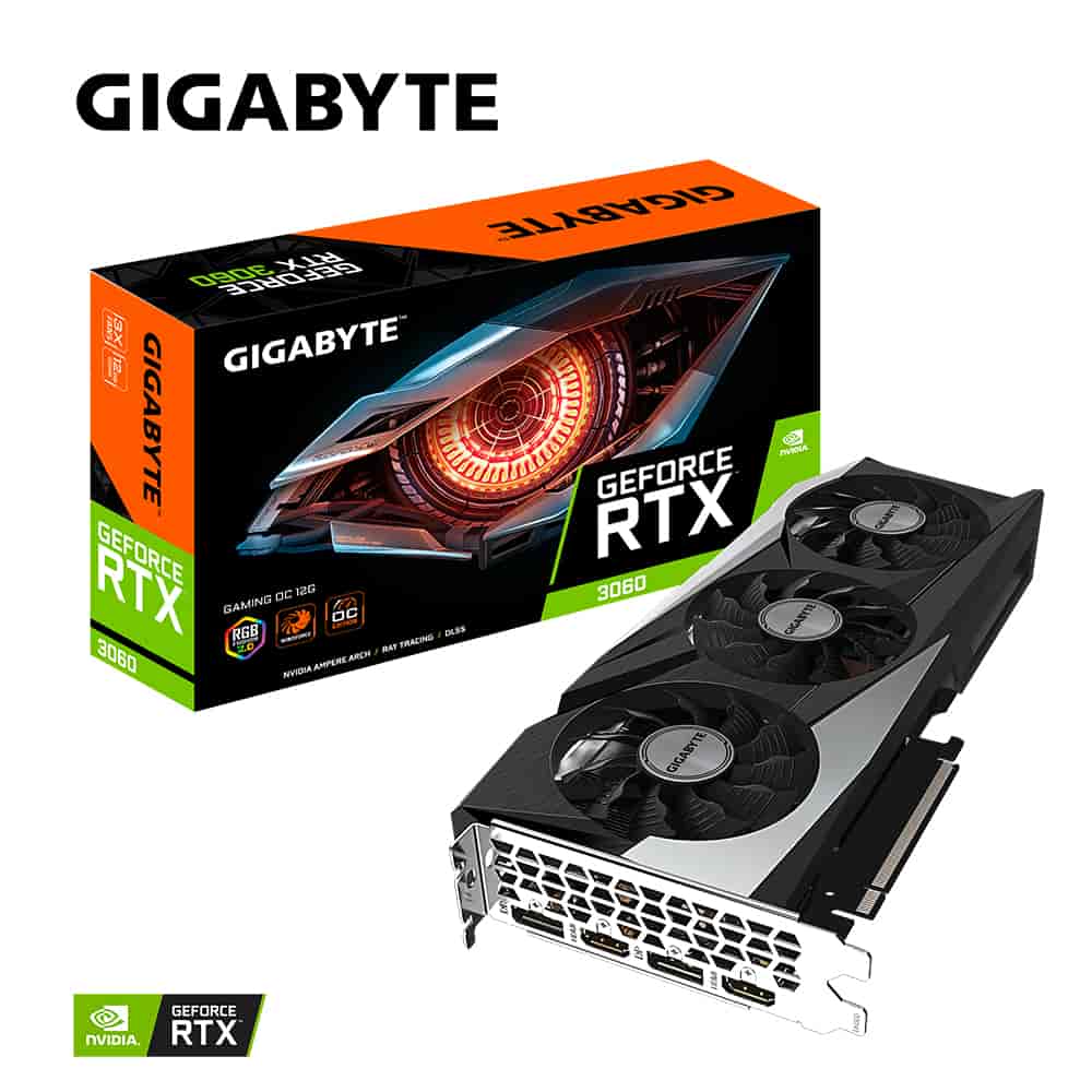 GIGABYTE VGA NVIDIA GeForce RTX 3060 GAMING OC 12GB GDDR6,192bit,Windforce 3X,DP2(1.4a)/HDMI2(2.1)