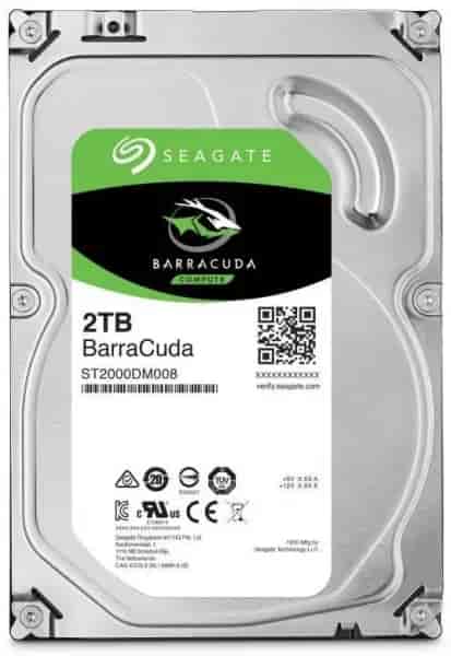 HDD 2TB 3.5" Barracuda 7200 RPM, SATA 6 Gb/s, 256MB Cache