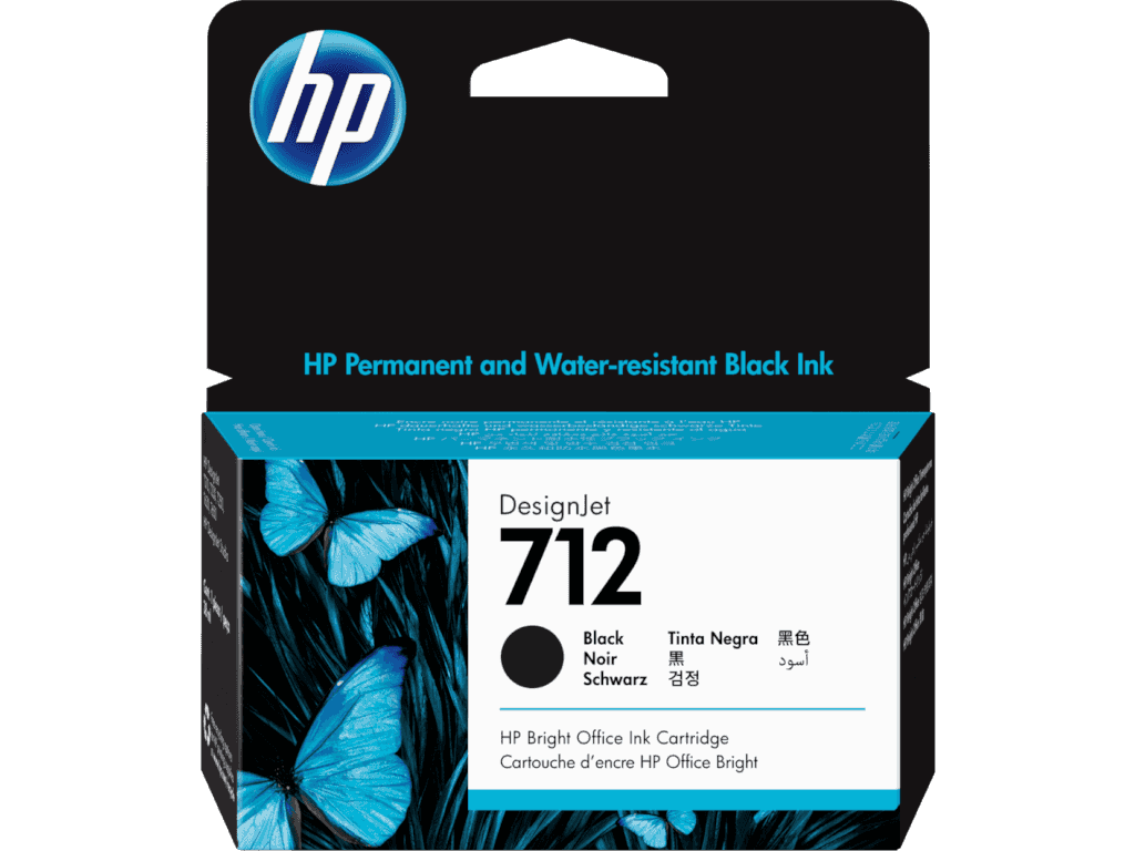 HP 712 38-ml Black DesignJet Ink Cartridge