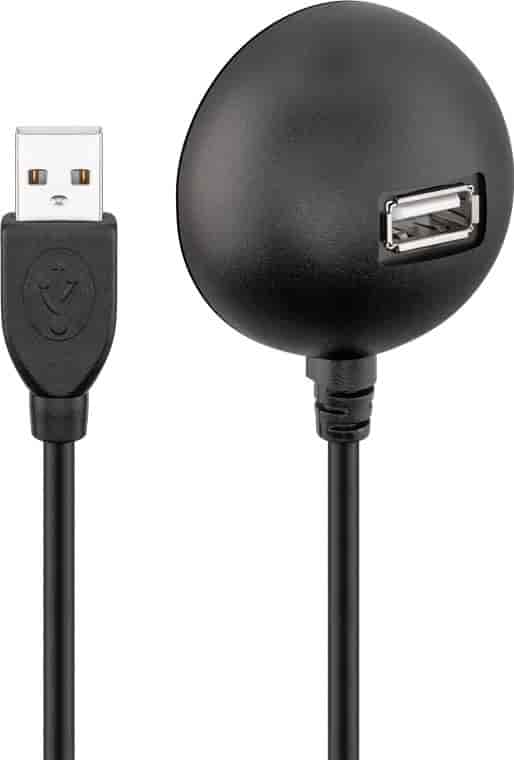 USB 2.0 Hi-Speed ​​produžni kabl sa stopom za sto, crn