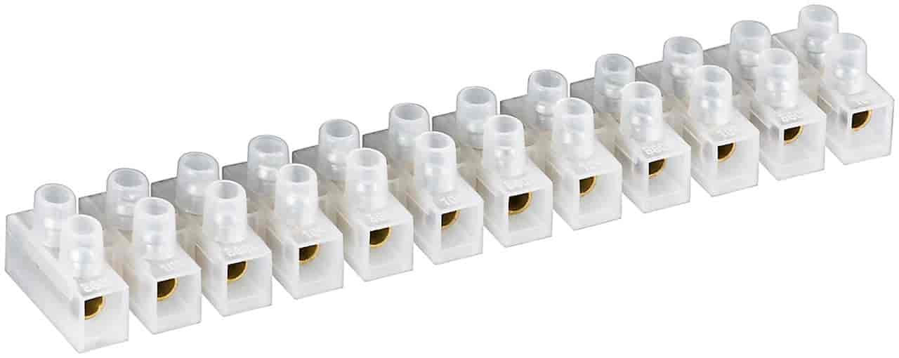 Redna klema 10A, 10mm², 12-polna, prozirna, Goobay